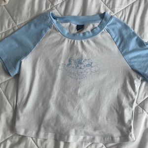 Angel print sleeve tee